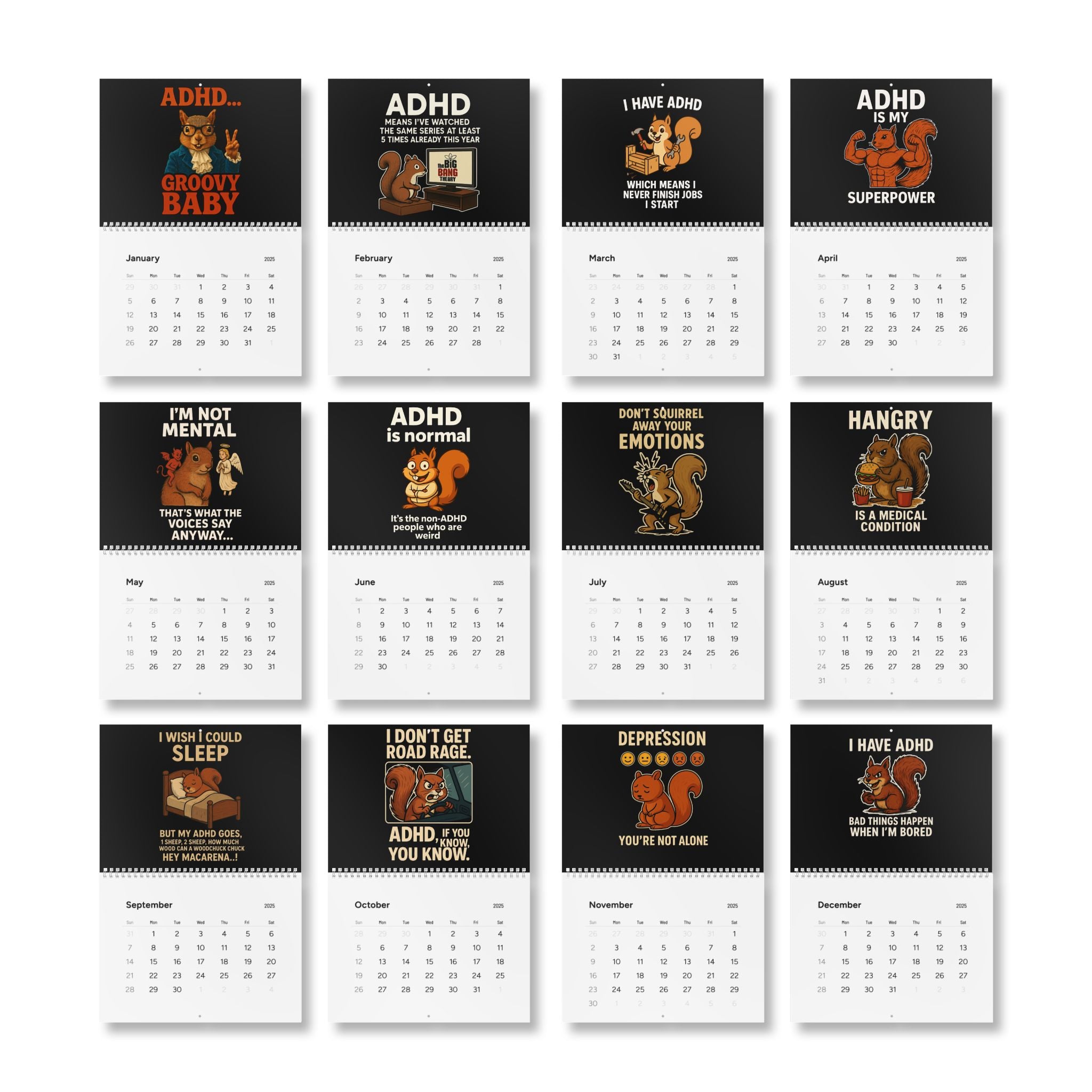 Mental Being - Standard Wall Calendar (2025)