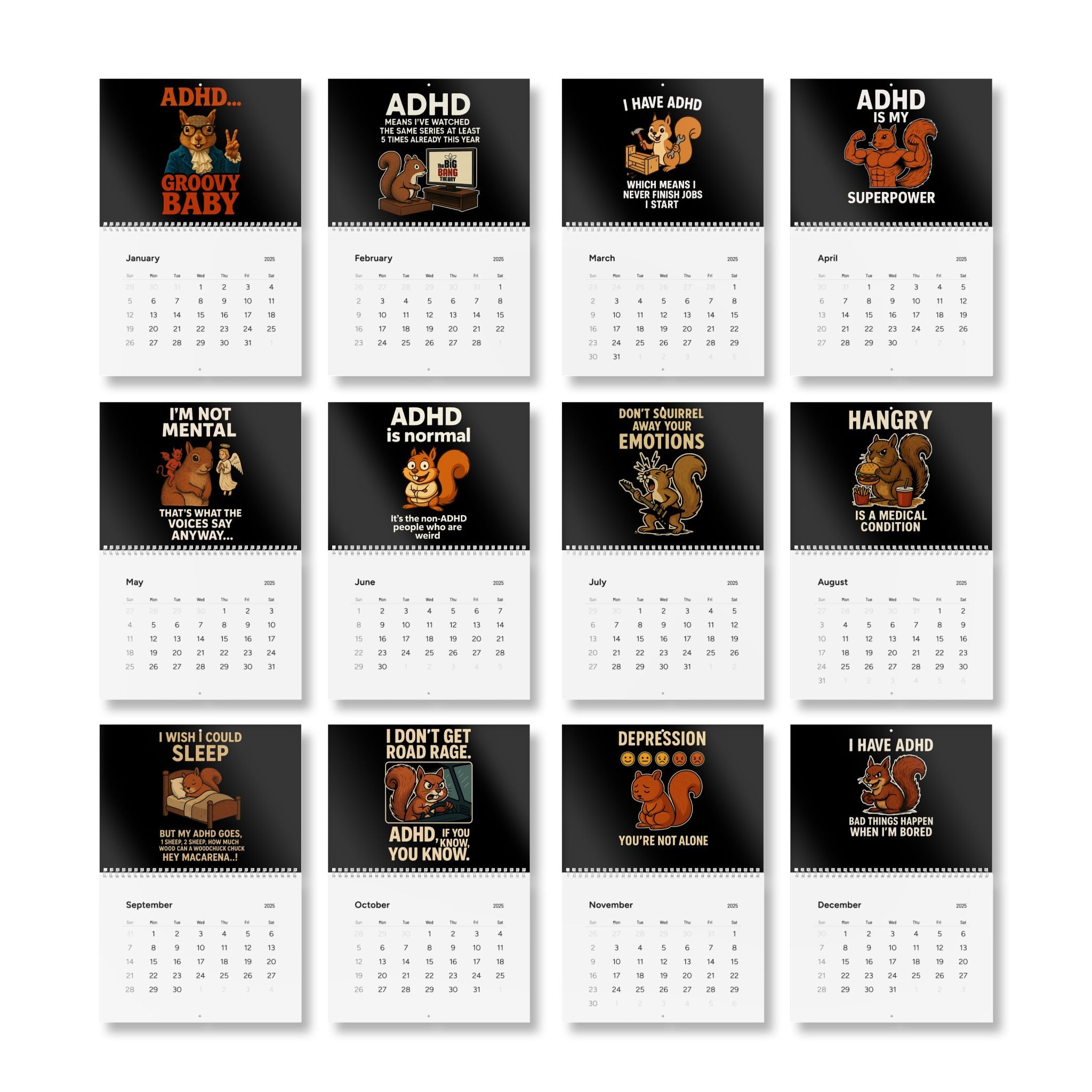 Mental Being - Standard Wall Calendar (2025)