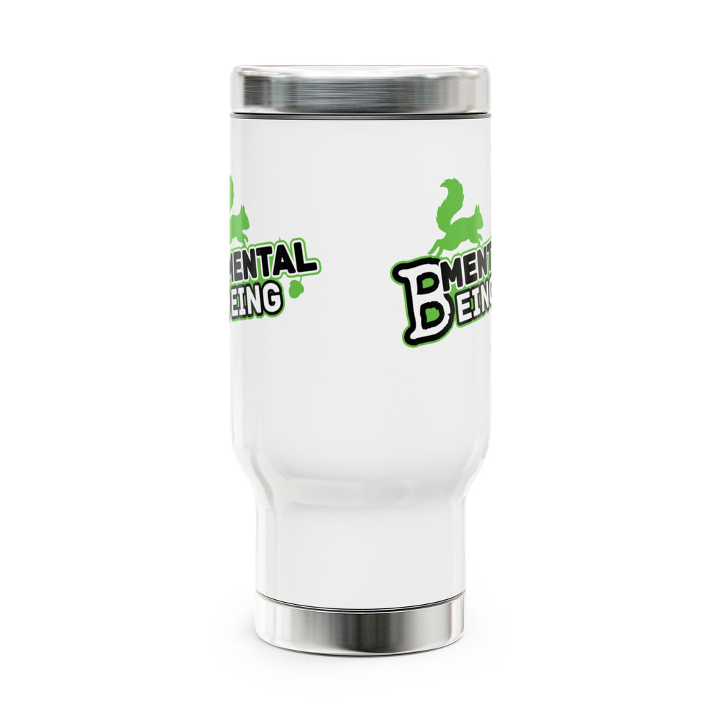 Mental Being - Stainless Steel Travel Mug with Handle, 14oz