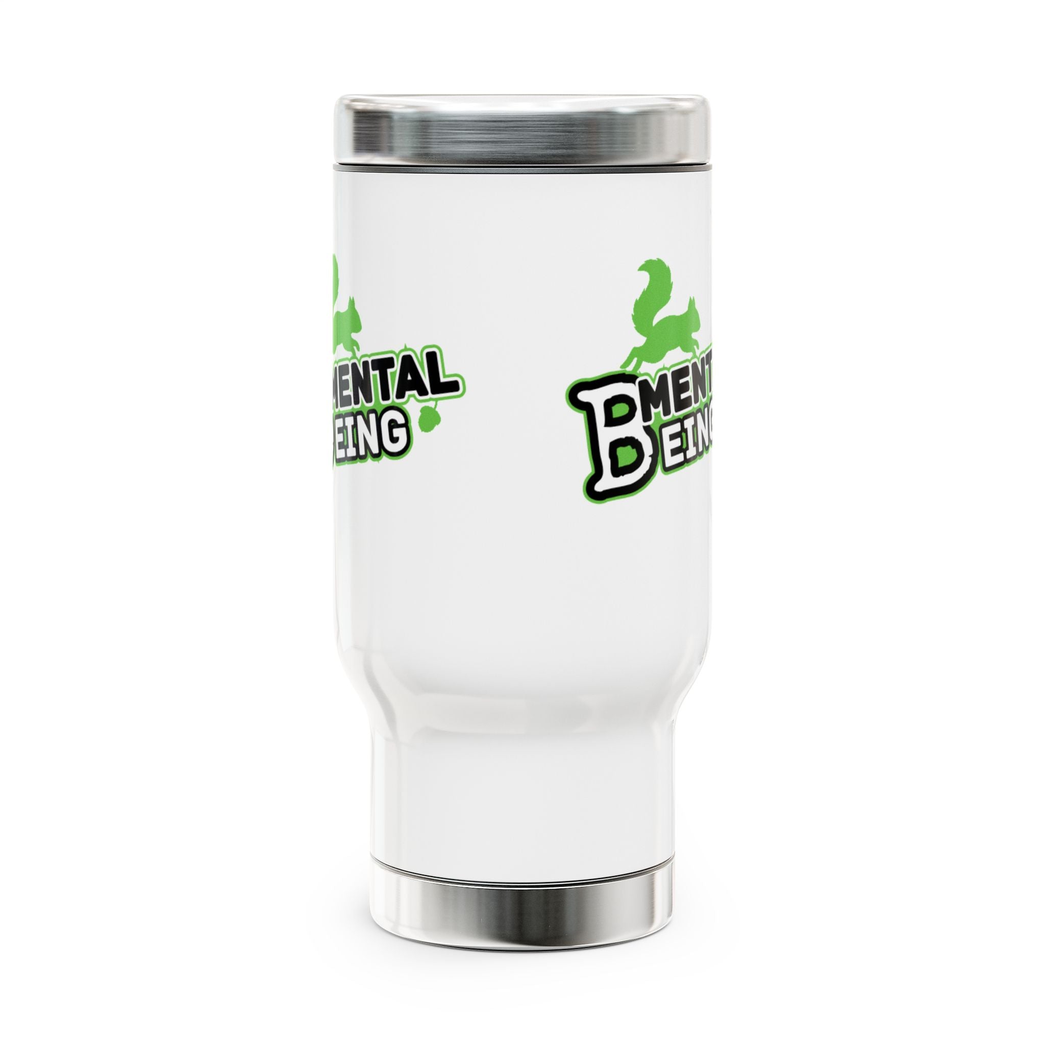 Mental Being - Stainless Steel Travel Mug with Handle, 14oz